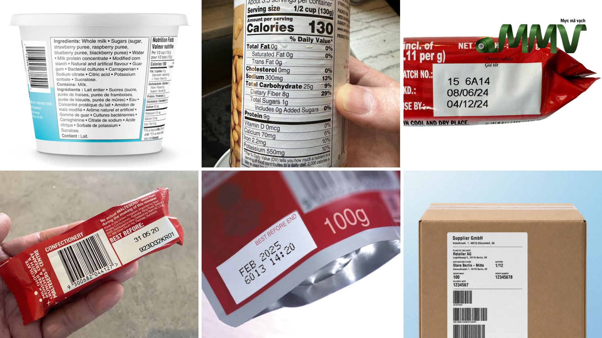 Types of Barcode Labels Used in the Food and Beverage Sector