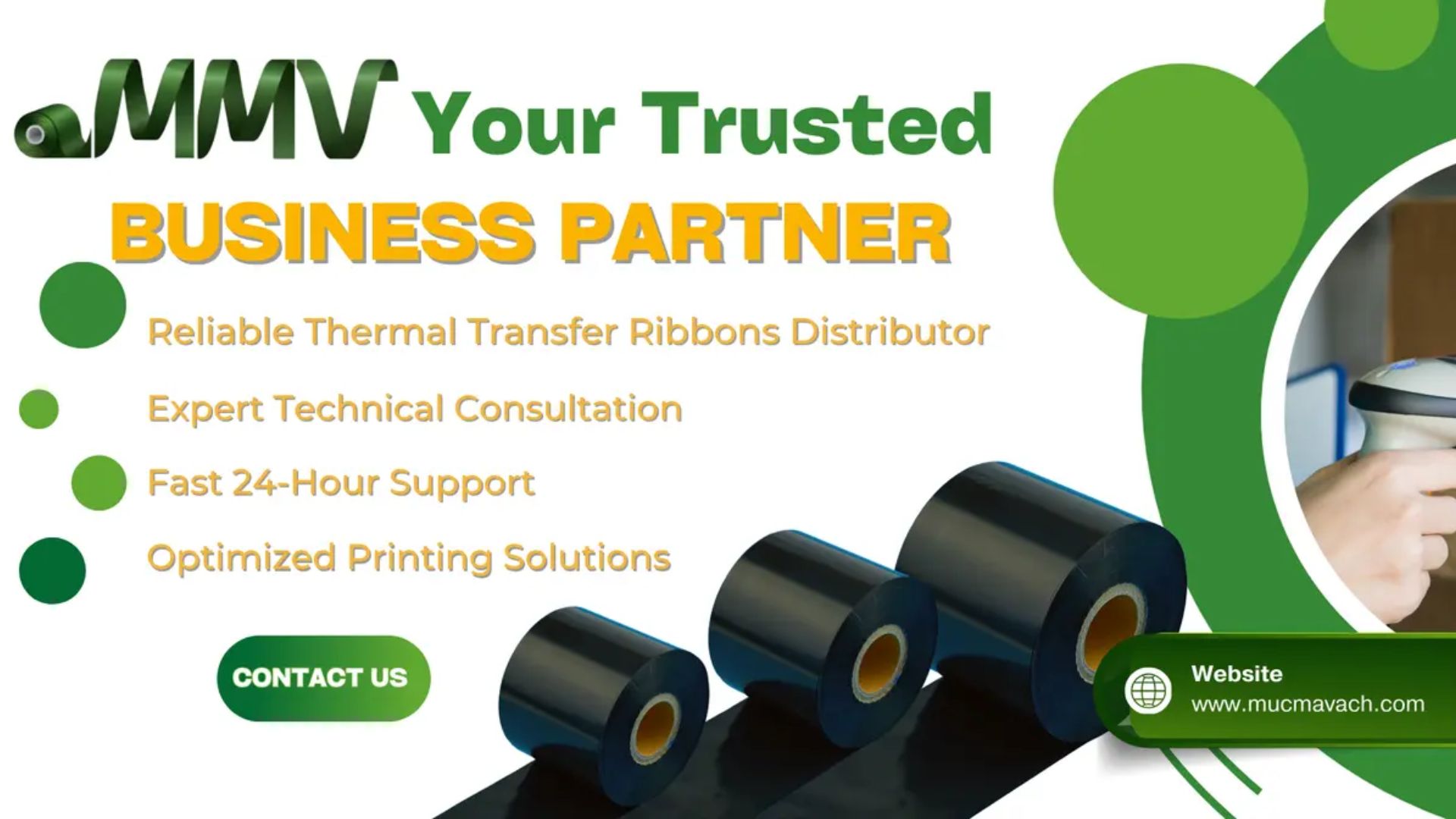 Buy Industrial Barcode Ribbons from Mực Mã Vạch